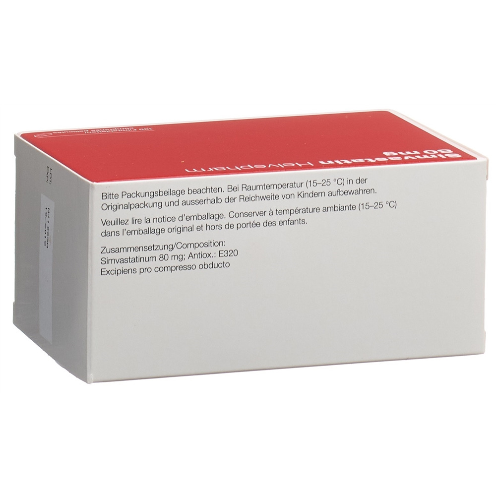 SIMVASTATINE Helvepharm 80 mg, Bild 2 von 2