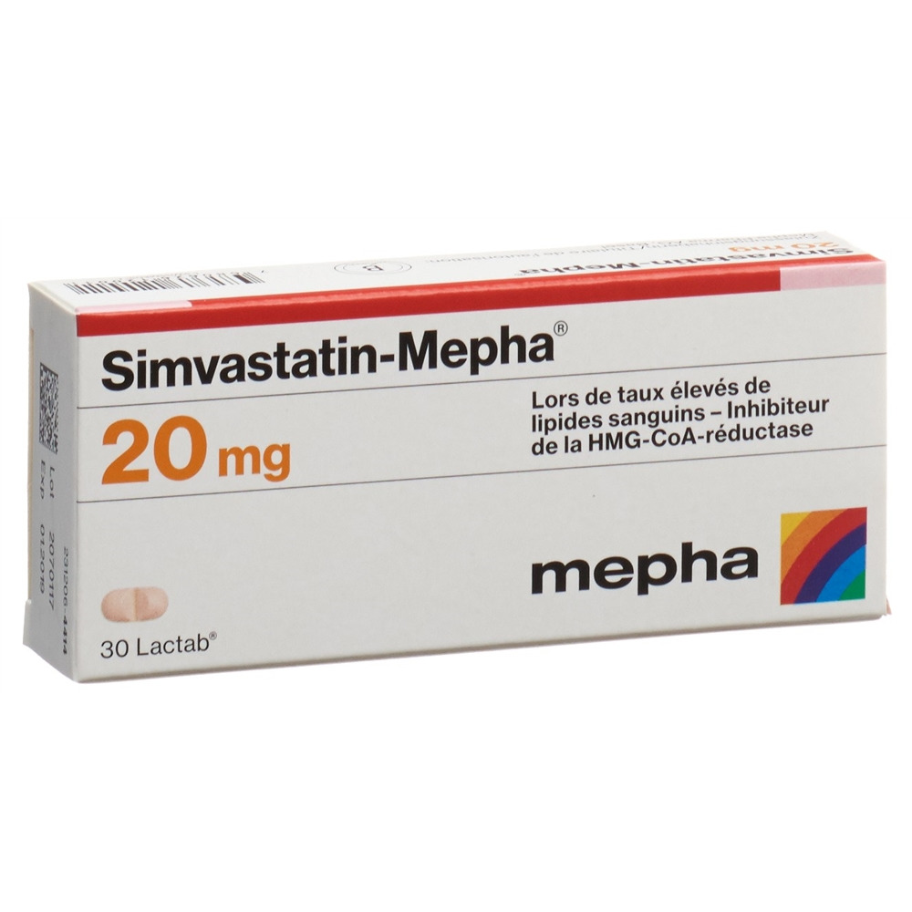 SIMVASTATINE Mepha 20 mg, image 2 sur 2