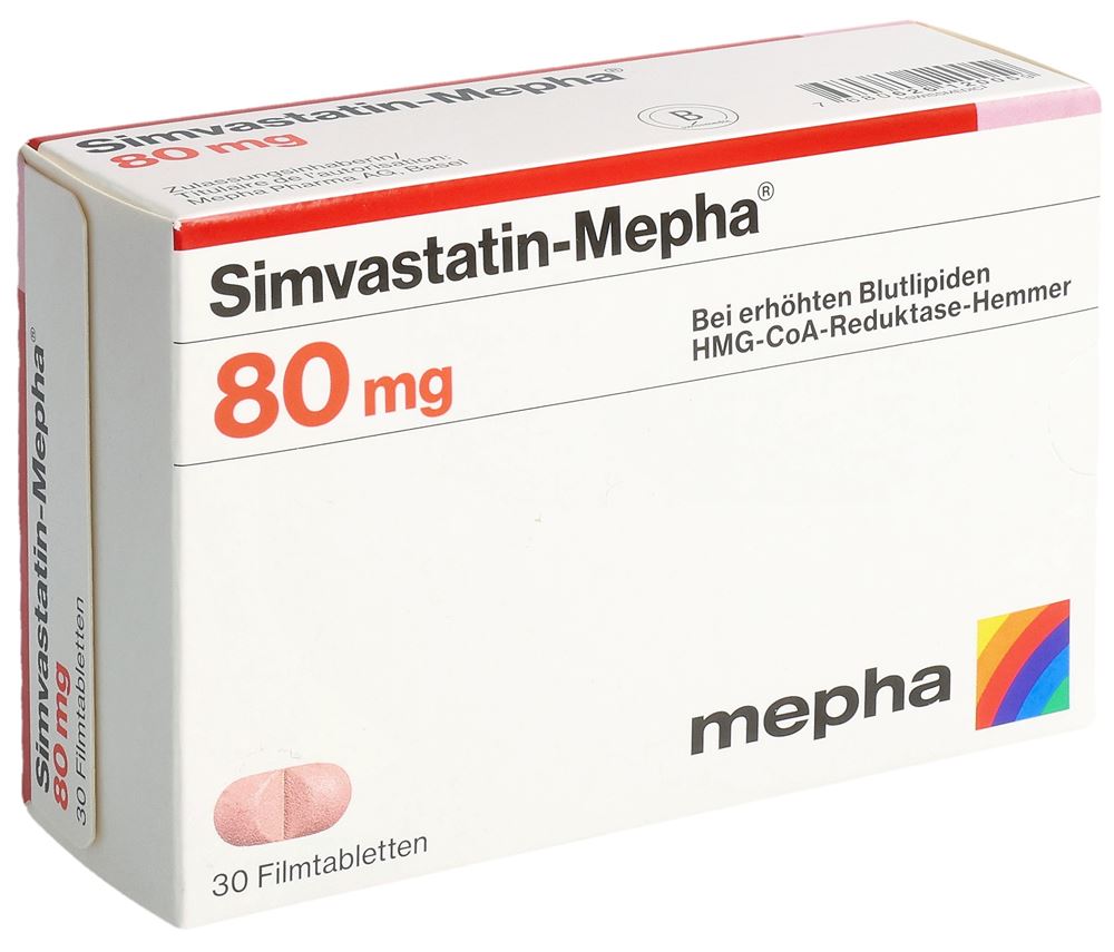 Simvastatin-Mepha Mepha 80 mg, image principale