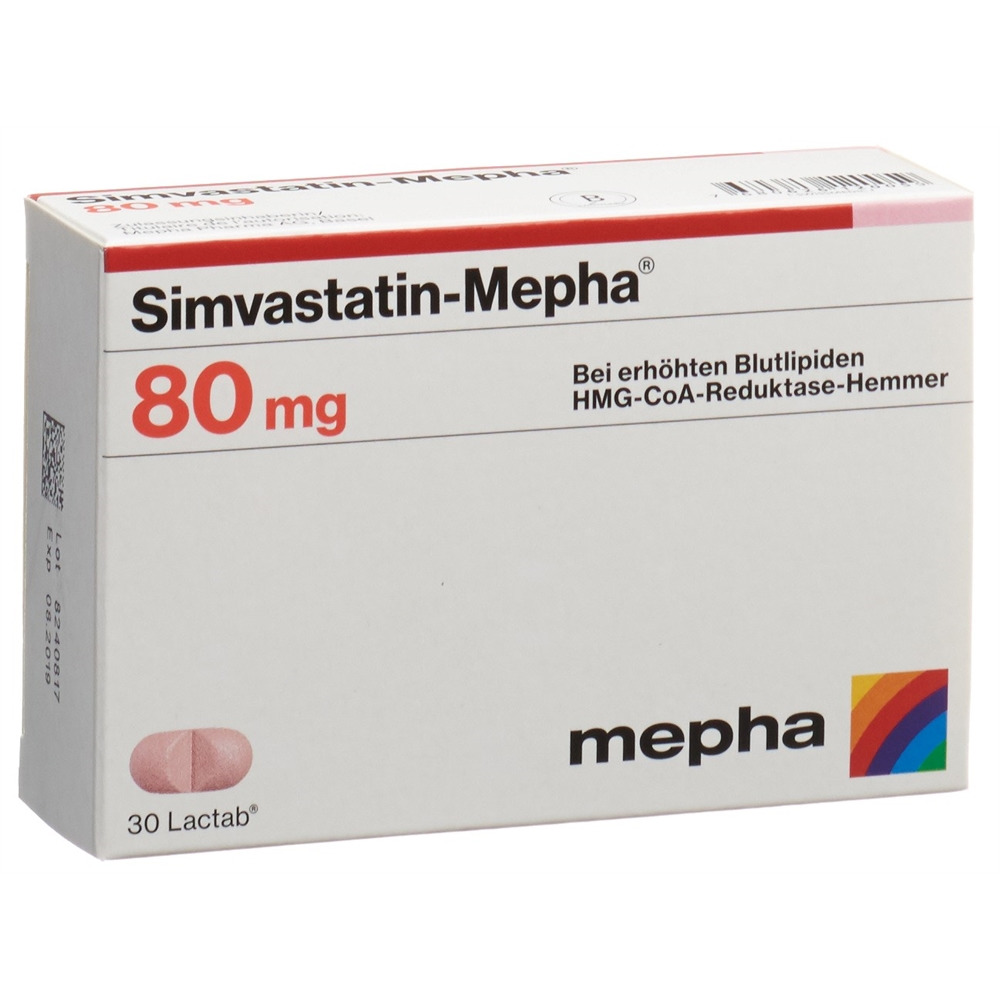 SIMVASTATINE Mepha 80 mg, Hauptbild