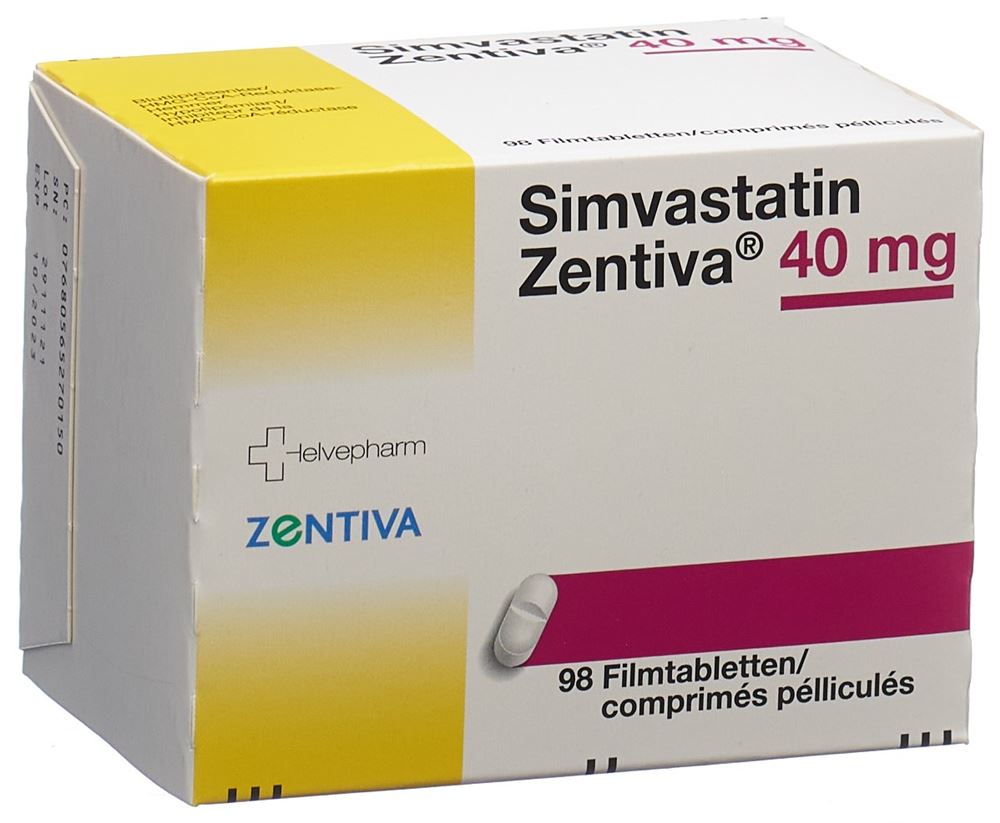 SIMVASTATINE Zentiva 40 mg, image principale