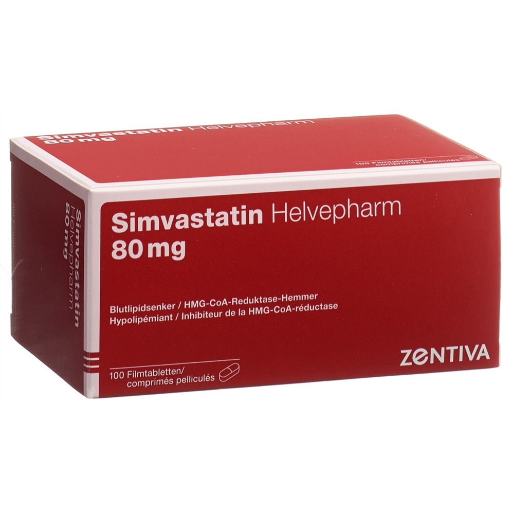 SIMVASTATINE Helvepharm 80 mg, image principale
