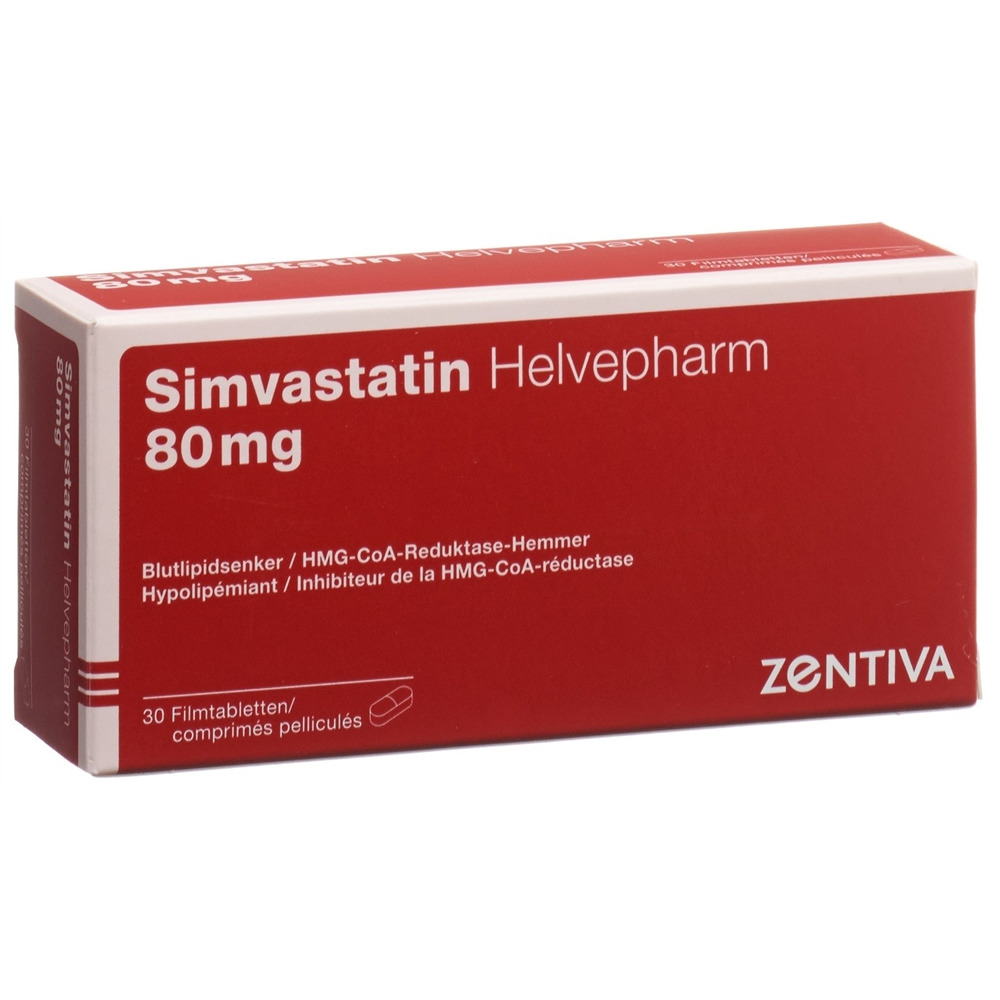 SIMVASTATINE Helvepharm 80 mg, image principale