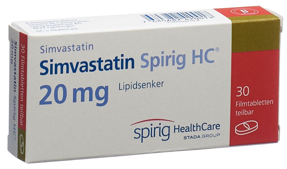 SIMVASTATINE Spirig HC 20 mg, image principale