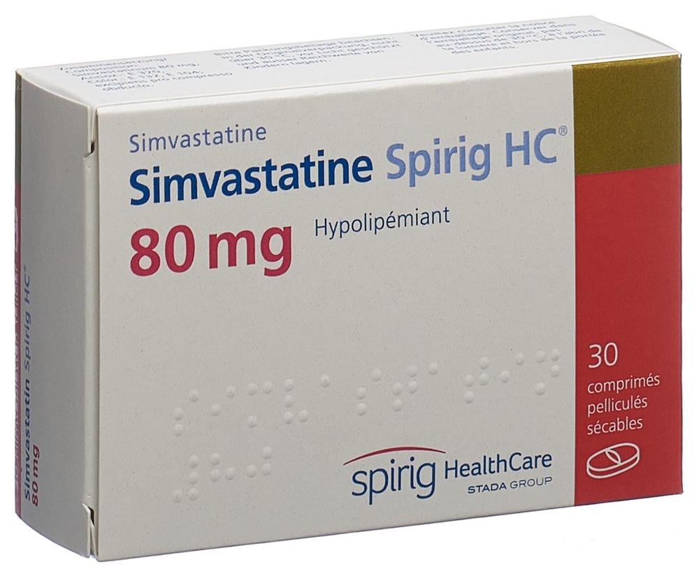SIMVASTATINE Spirig HC 80 mg, image 2 sur 2