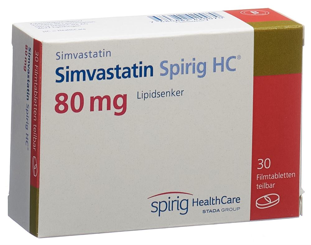 SIMVASTATINE Spirig HC 80 mg, image principale
