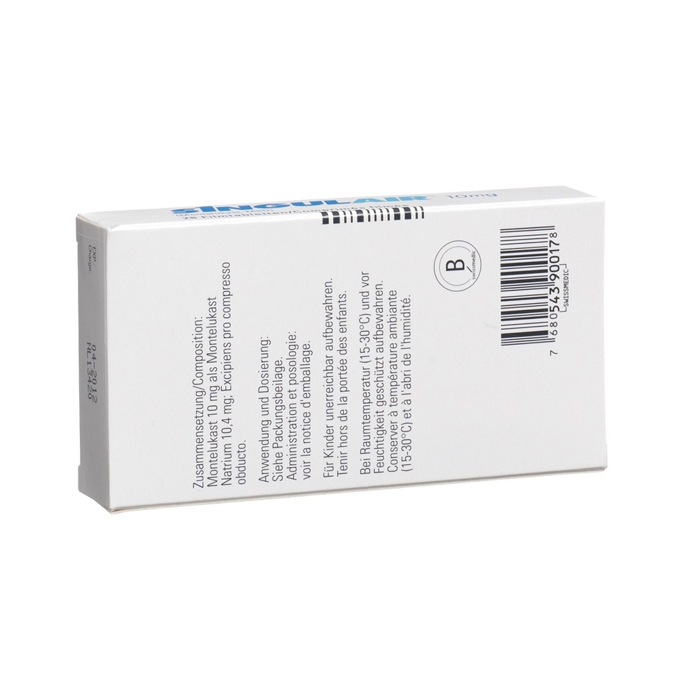 SINGULAIR cpr pell 10 mg blist 28 pce, image 2 sur 2