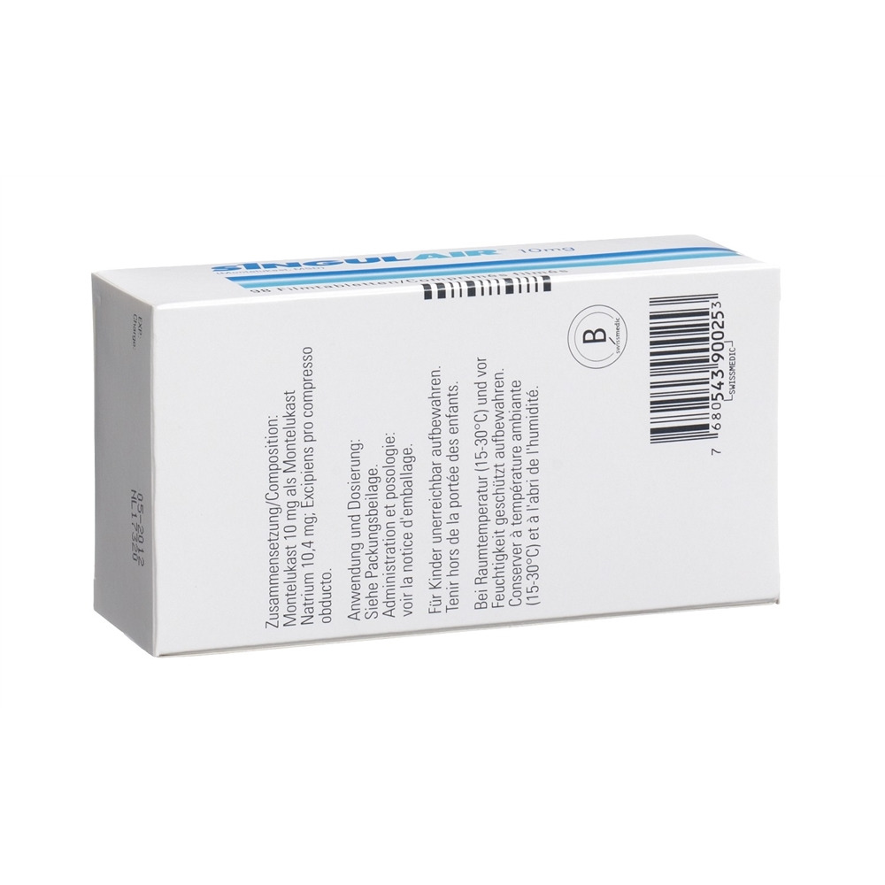 SINGULAIR cpr pell 10 mg blist 98 pce, image 2 sur 2