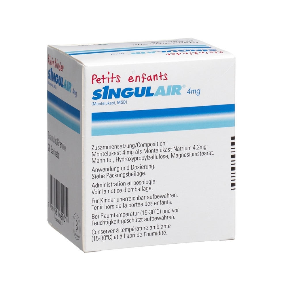 SINGULAIR gran 4 mg sach 28 pce, image 2 sur 2