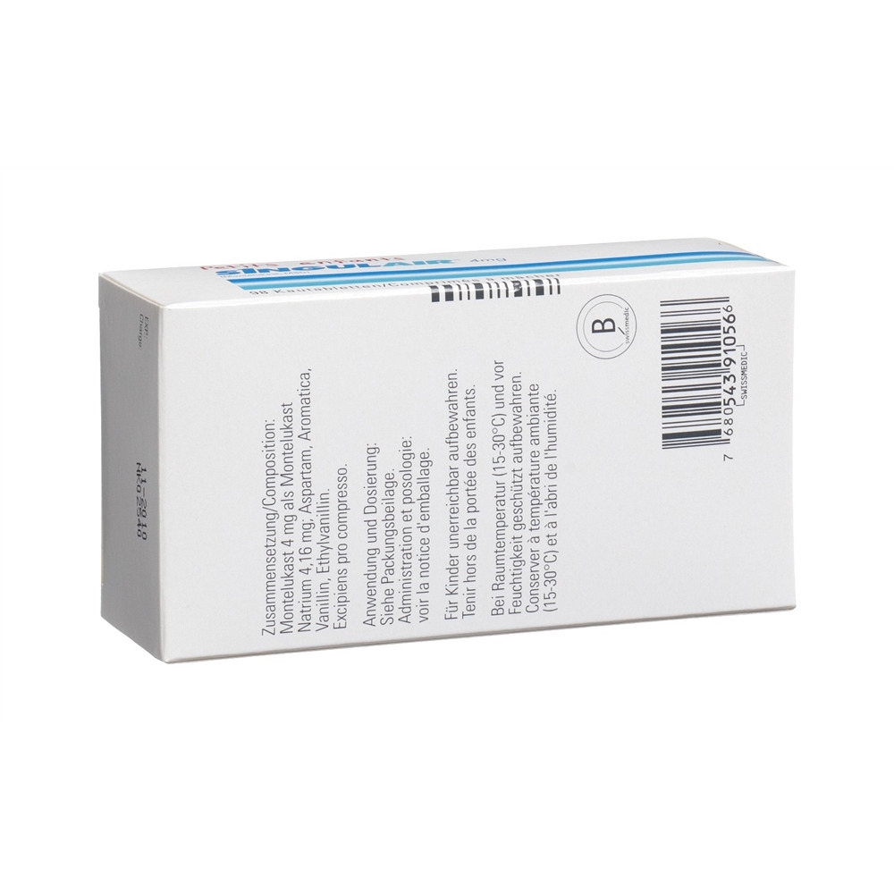 SINGULAIR Kautabl 4 mg Kleink Blist 98 Stk, Bild 2 von 2