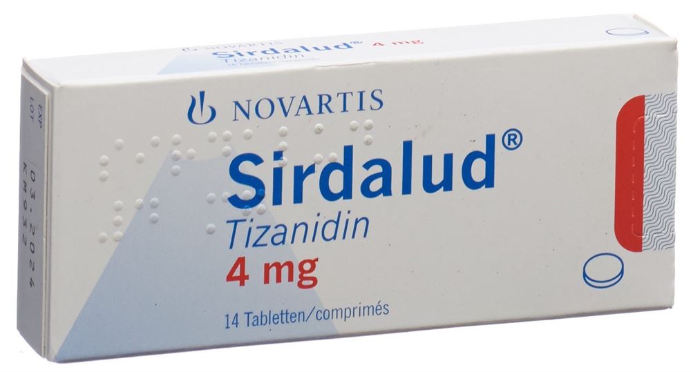 SIRDALUD cpr 4 mg blist 14 pce, image principale