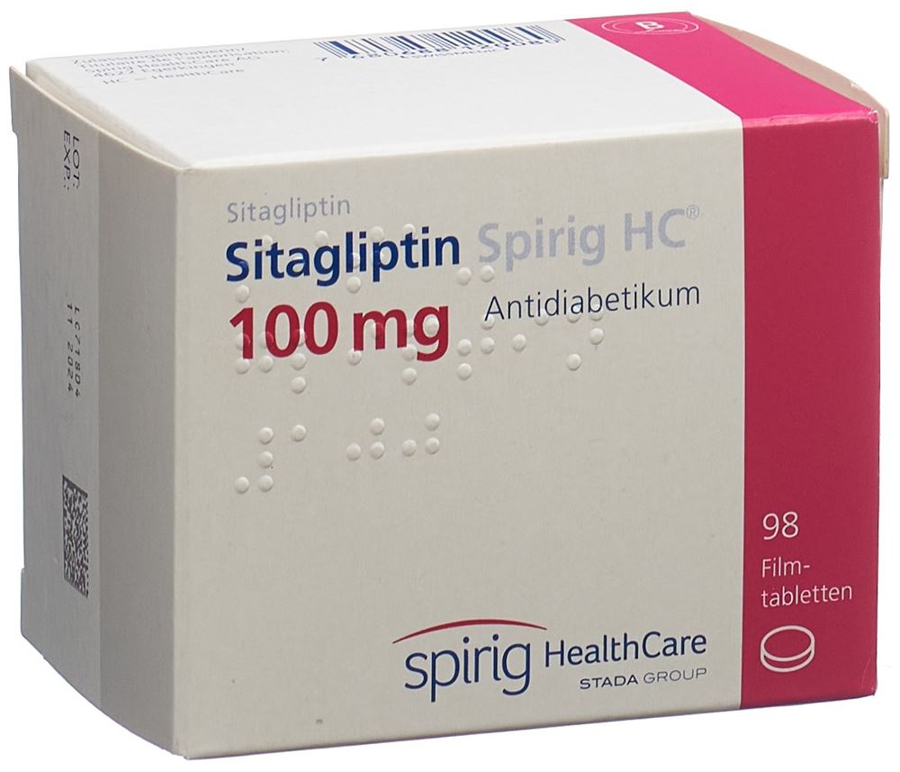 SITAGLIPTINE Spirig HC cpr pell 100 mg blist 98 pce | Commander en ligne