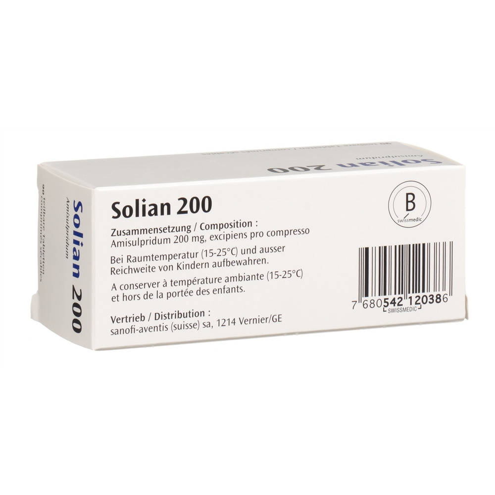 SOLIAN cpr 200 mg sécables blist 90 pce, image 2 sur 2