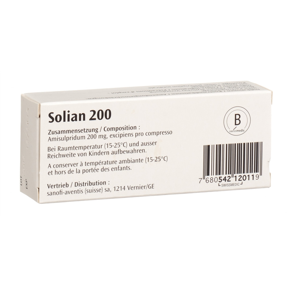 SOLIAN Tabl 200 mg teilbar Blist 30 Stk, Bild 2 von 2