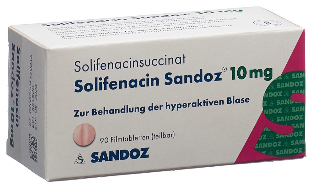SOLIFENACINE Sandoz 10 mg, Hauptbild