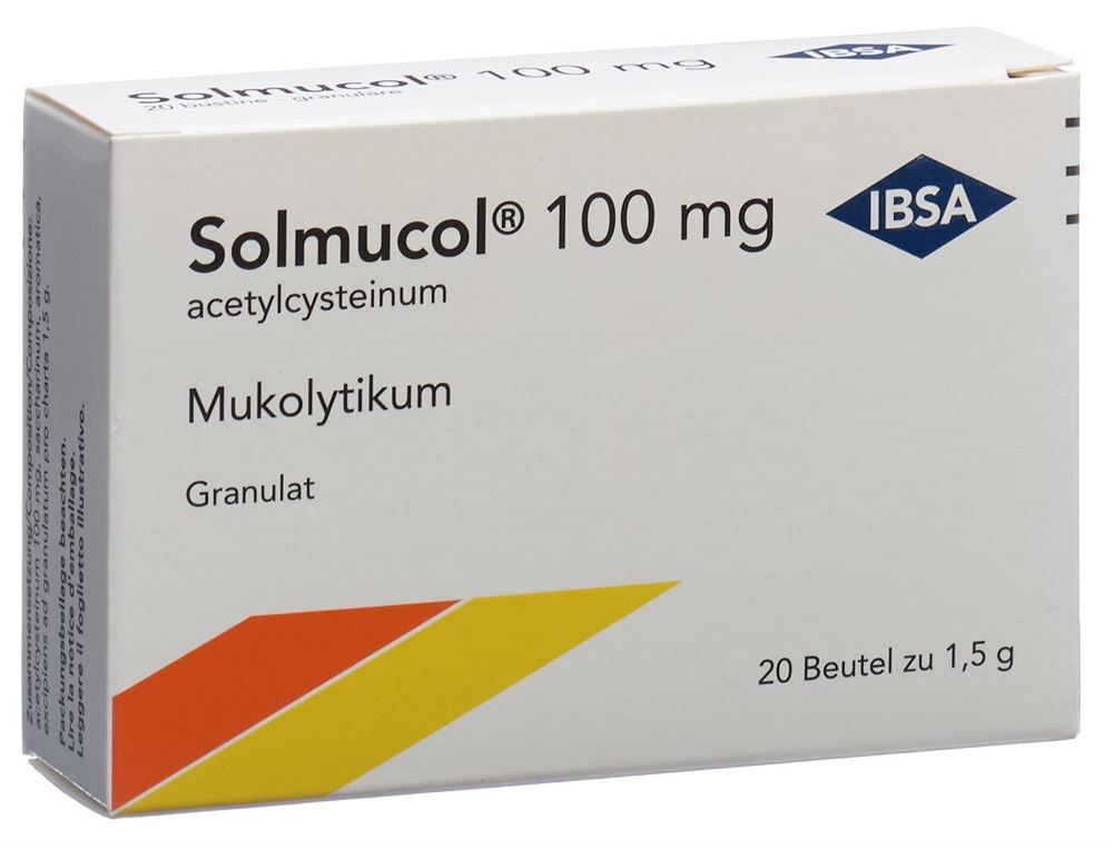 SOLMUCOL gran 100 mg sans sucre sach 1.5 g