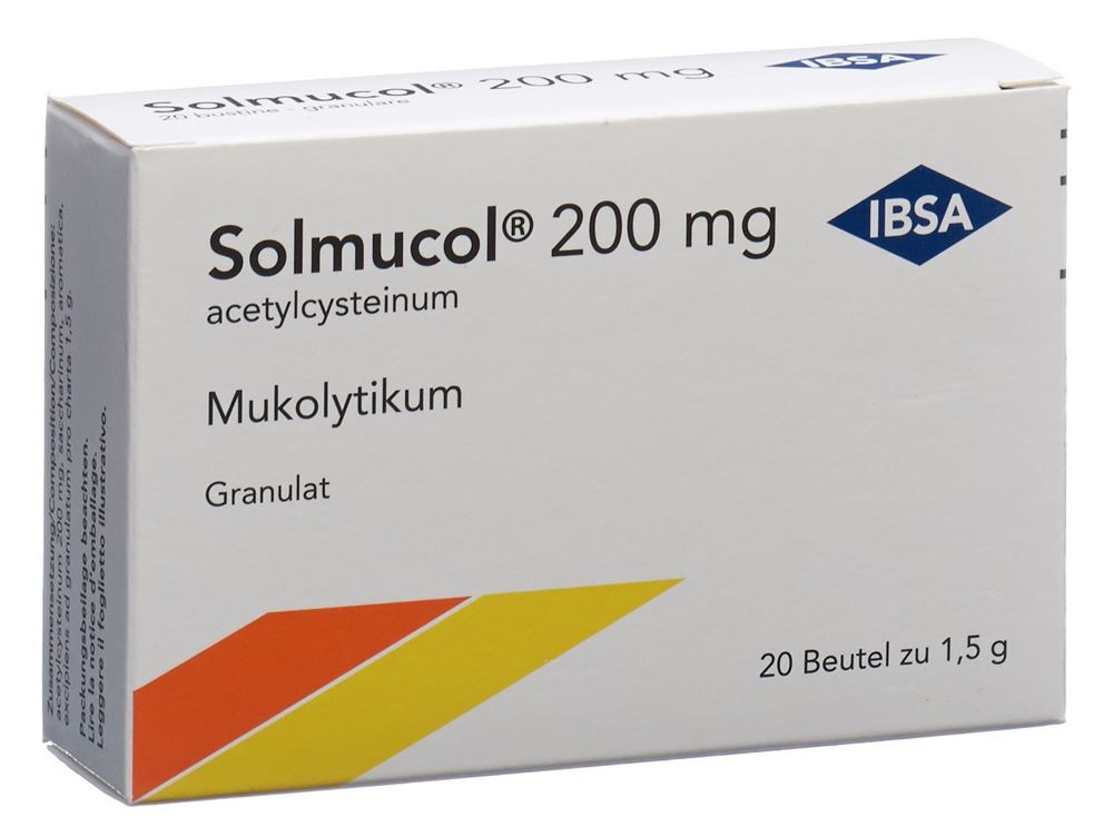 SOLMUCOL gran 200 mg sans sucre sach 1.5 g