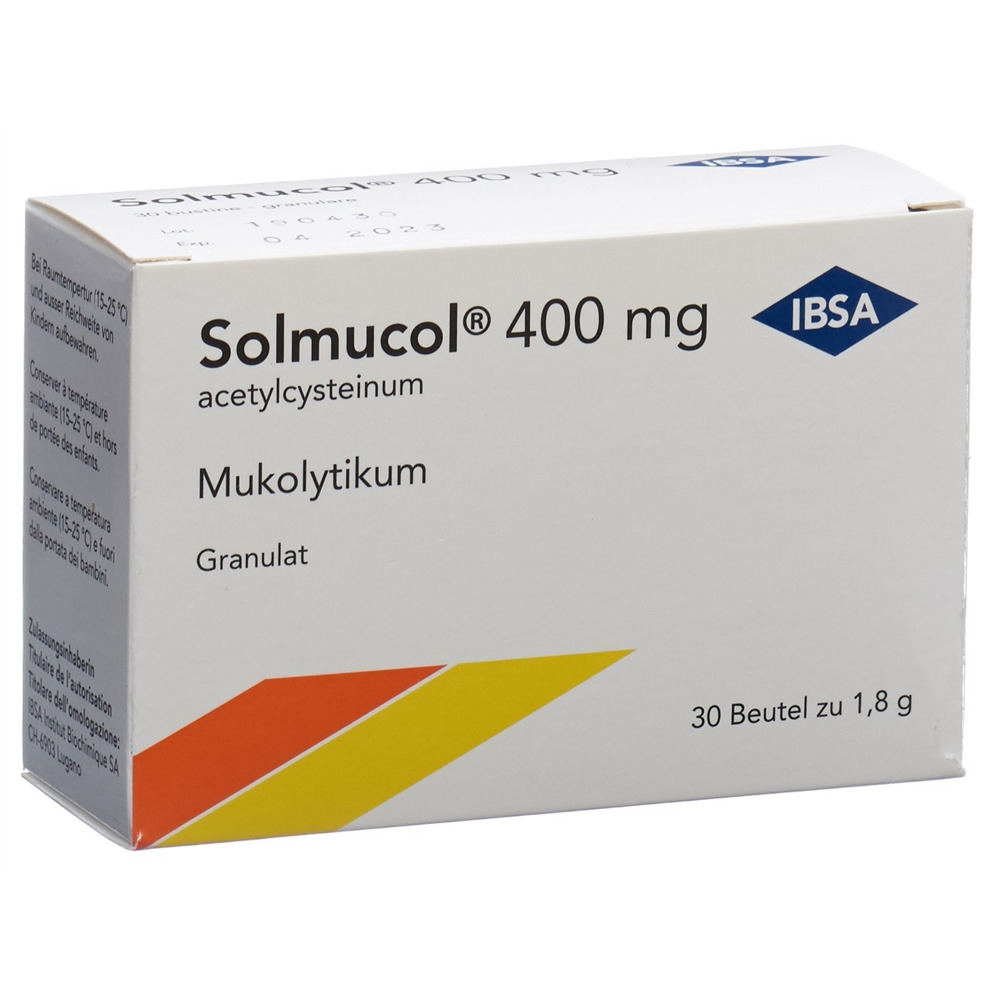 SOLMUCOL Gran 400 mg ohne Zucker Btl 1.8 g, Hauptbild