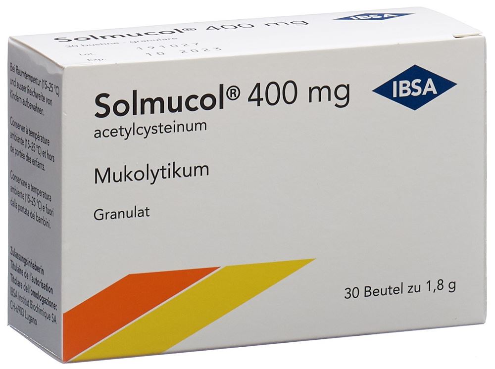 SOLMUCOL Gran 400 mg ohne Zucker Btl 1.8 g