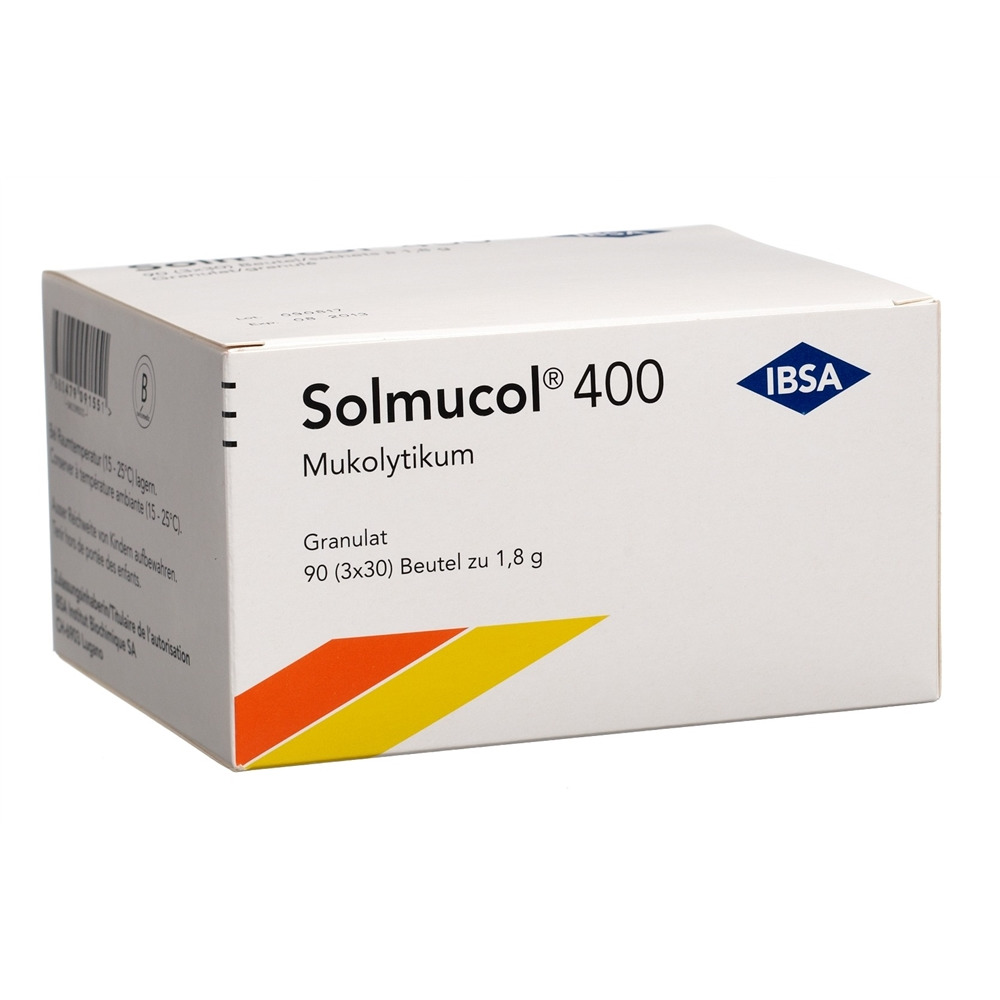 SOLMUCOL Gran 400 mg ohne Zucker Btl 1.8 g, Hauptbild