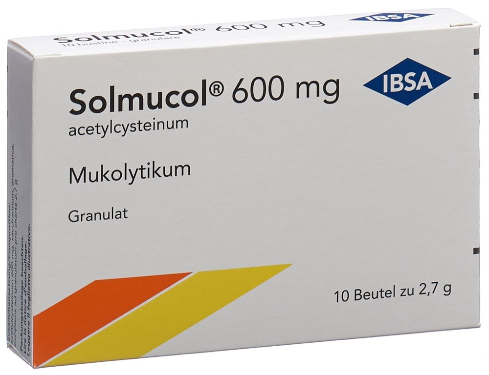 SOLMUCOL gran 600 mg sans sucre (D) sach 10 pce, image principale