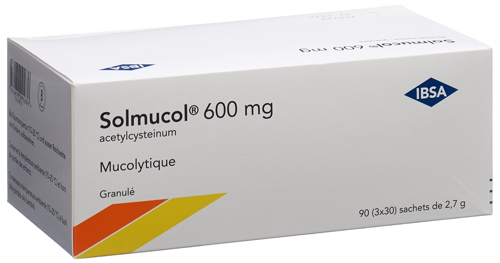 SOLMUCOL gran 600 mg sans sucre sach 90 pce, image 2 sur 2