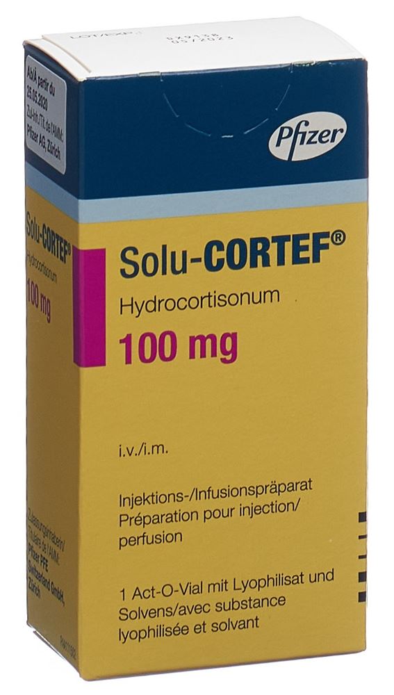 SOLU-CORTEF subst sèche 100 mg avec solvant 2 ml Act O Vial 1 pce, image principale