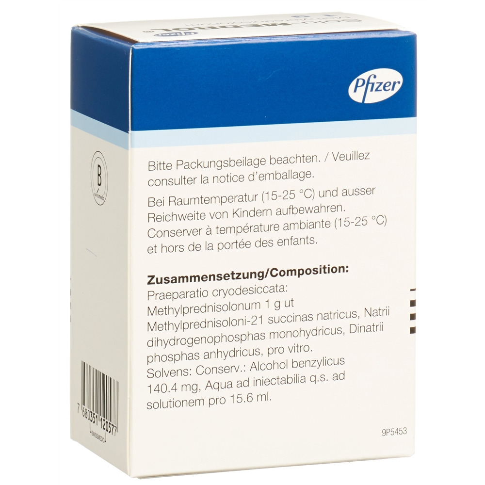 SOLU-MEDROL Trockensub 1 g mit Solvens Durchstf 1 Stk, Bild 2 von 2