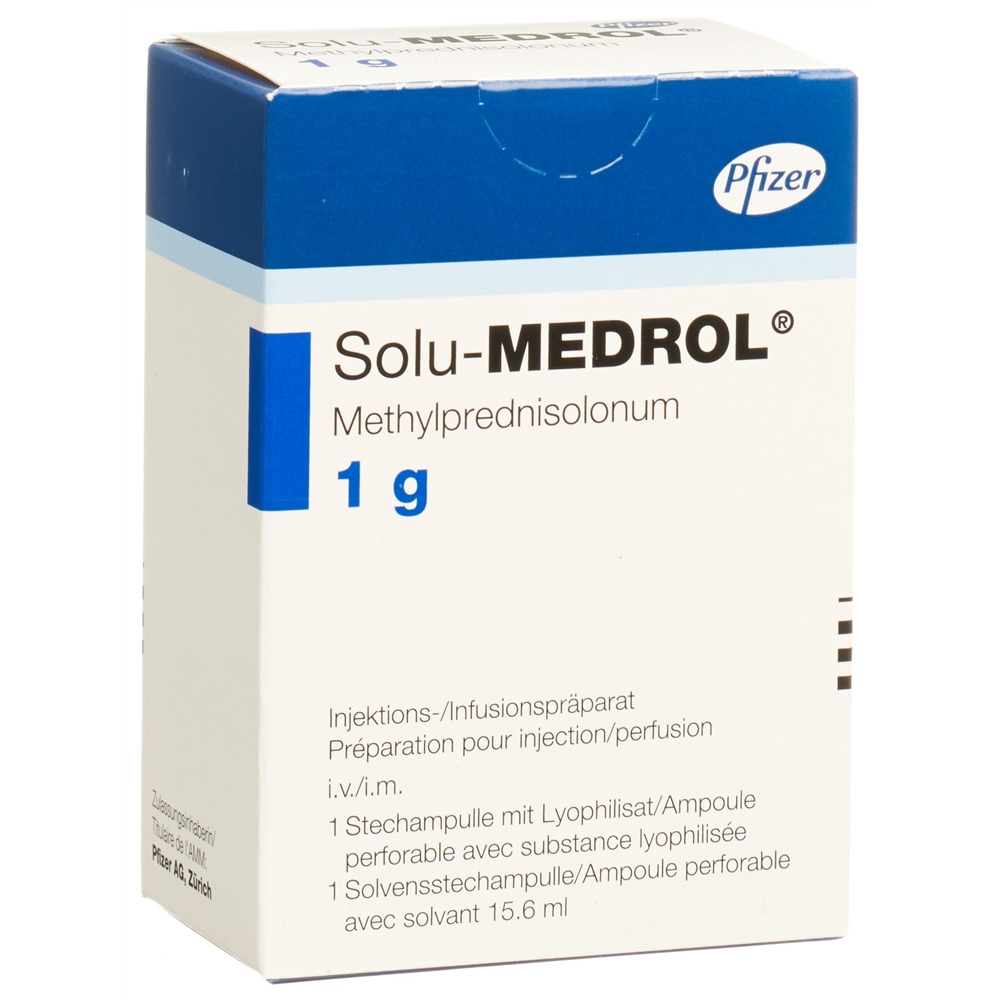 SOLU-MEDROL Trockensub 1 g mit Solvens Durchstf 1 Stk, Hauptbild