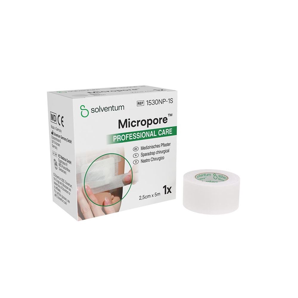 SOLVENTUM Micropore Rollenpflaster ohne Dispenser