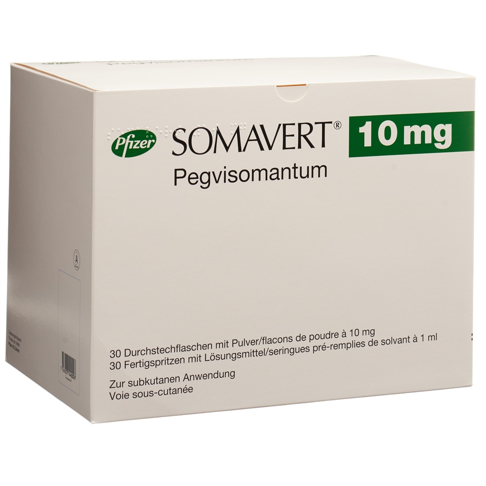 Somavert subst sèche 10 mg avec solvant (seringue pré-remplie) ser pré 30 pce, image principale