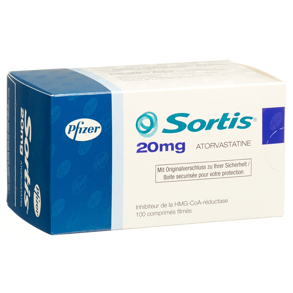 SORTIS cpr pell 20 mg blist 100 pce, image 2 sur 2