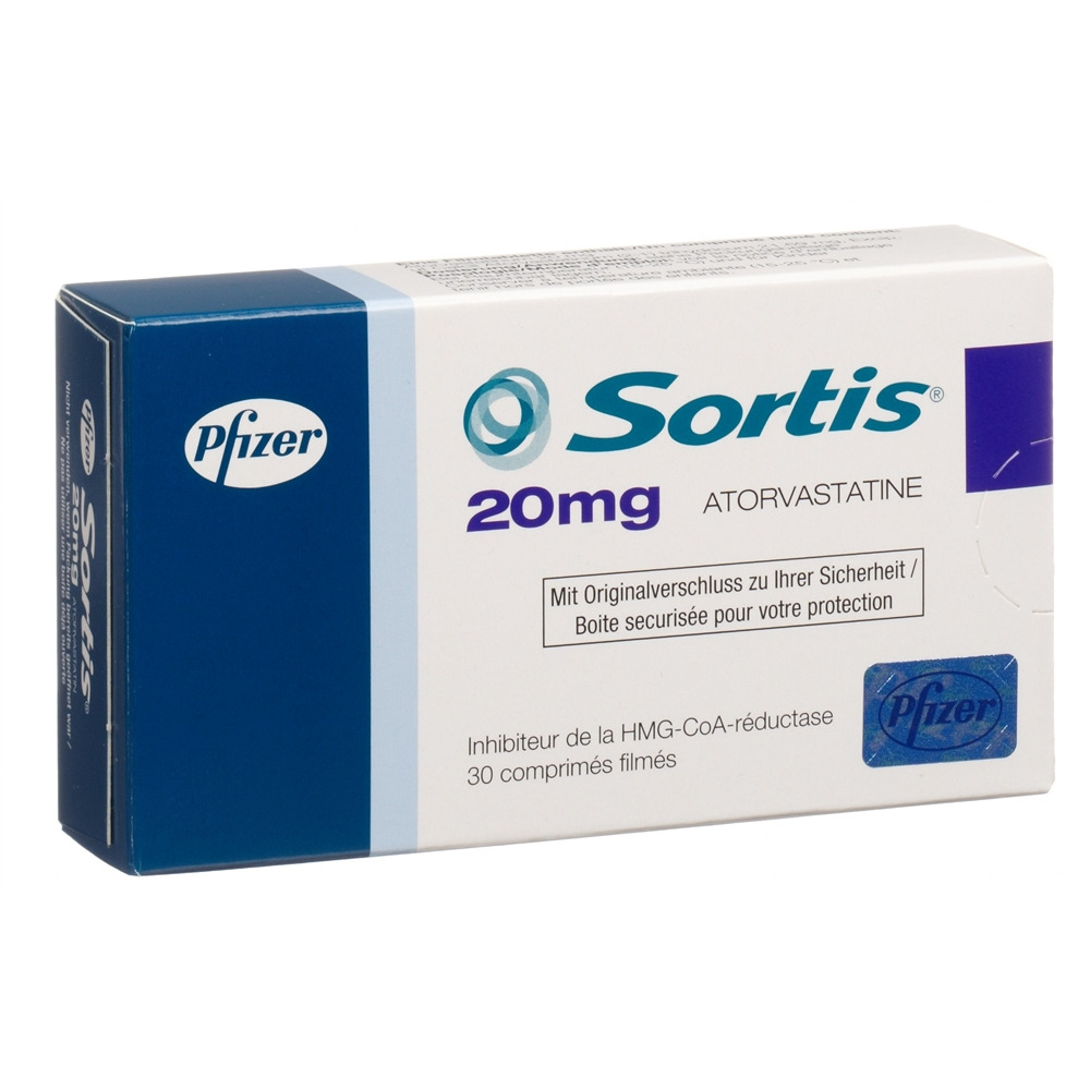 SORTIS cpr pell 20 mg blist 30 pce, image 2 sur 2