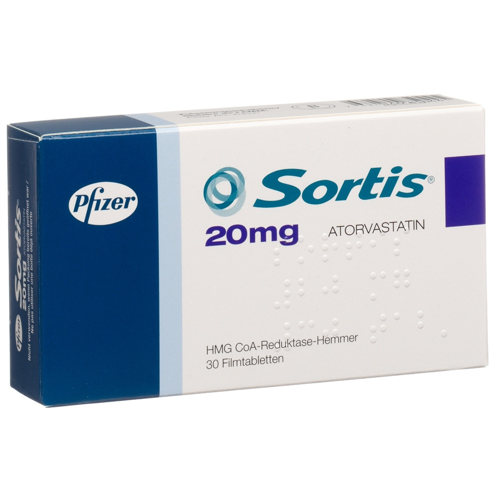 SORTIS cpr pell 20 mg blist 30 pce, image principale