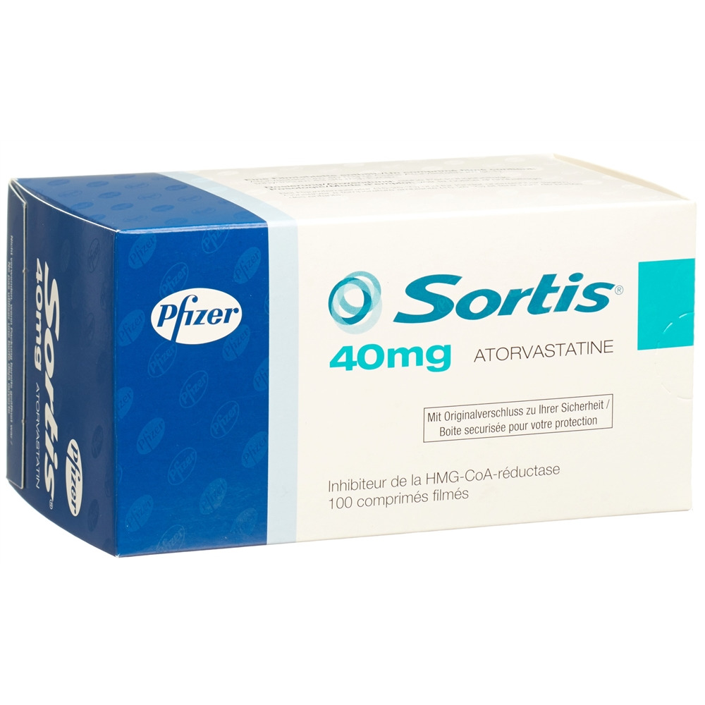 SORTIS cpr pell 40 mg blist 100 pce, image 2 sur 2