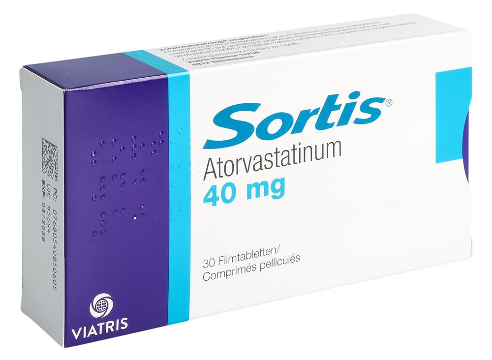 SORTIS Filmtabl 40 mg Blist 30 Stk, Hauptbild