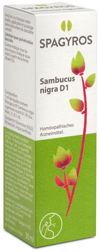 Spagyros sambucus nigra 1 D, image principale