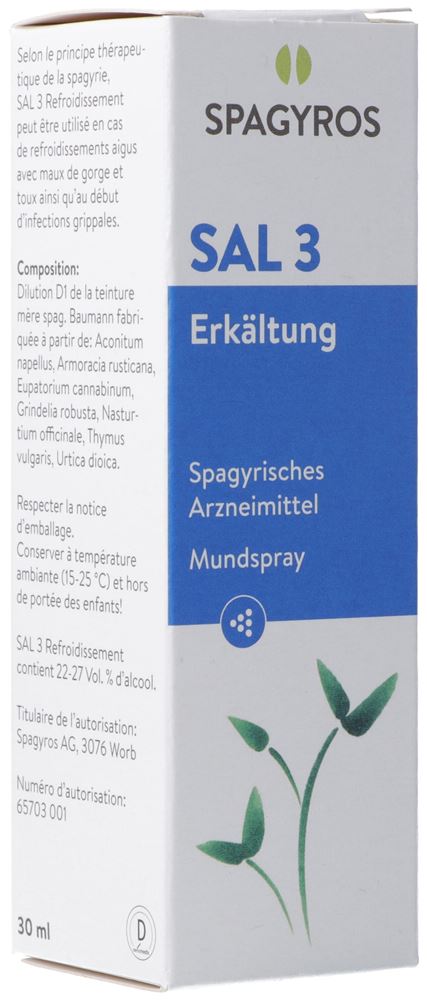 Spagyros SAL 3 Erkältung Mundspray, Hauptbild