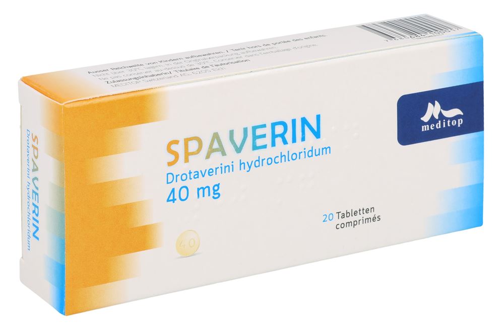 Spaverin Tabl 40 mg Blist 20 Stk, Hauptbild