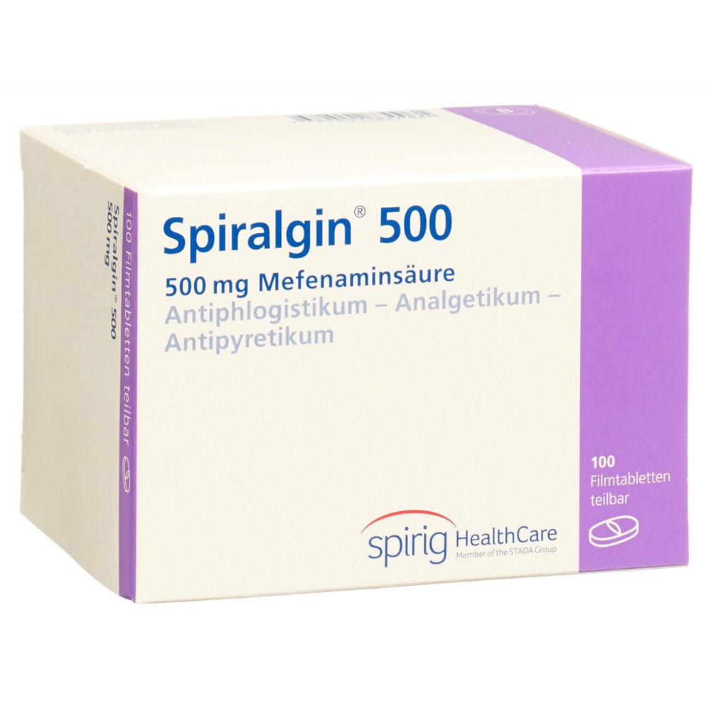 SPIRALGINE Filmtabl 500 mg Blist 100 Stk, Hauptbild