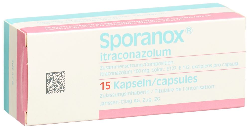 Sporanox caps 100 mg blist 15 pce, image principale