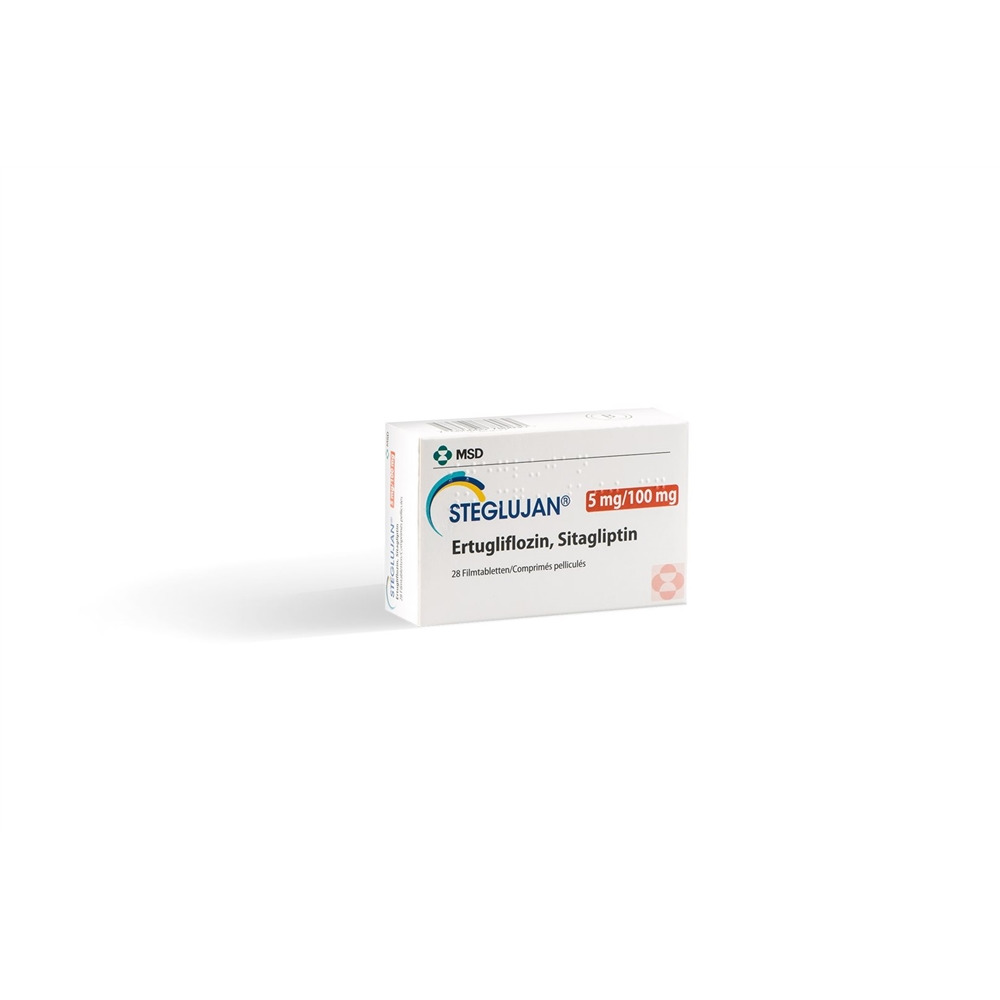 STEGLUJAN Filmtabl 5mg/100mg Blist 28 Stk, Hauptbild