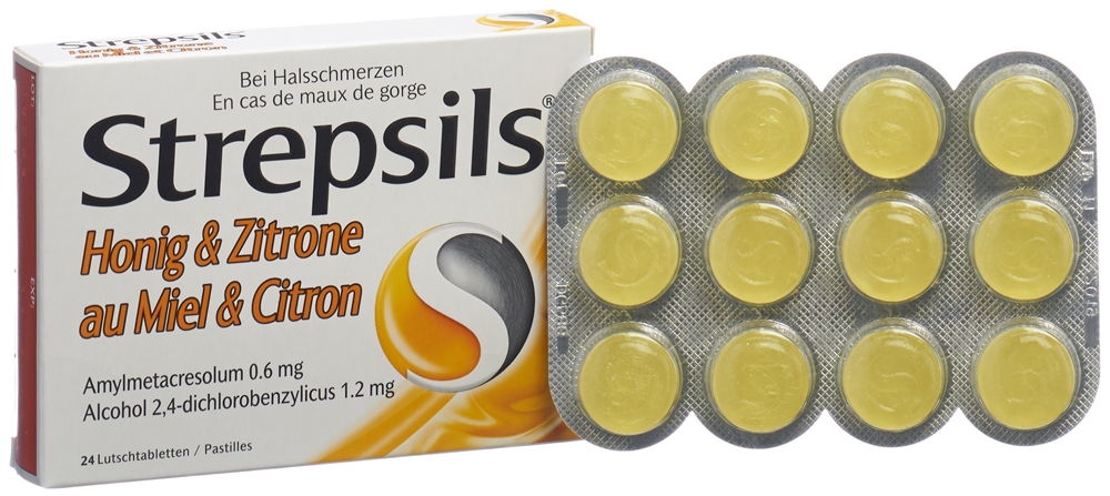 Strepsils Lutschtabl Honig & Zitrone Blist 24 Stk, Bild 2 von 2