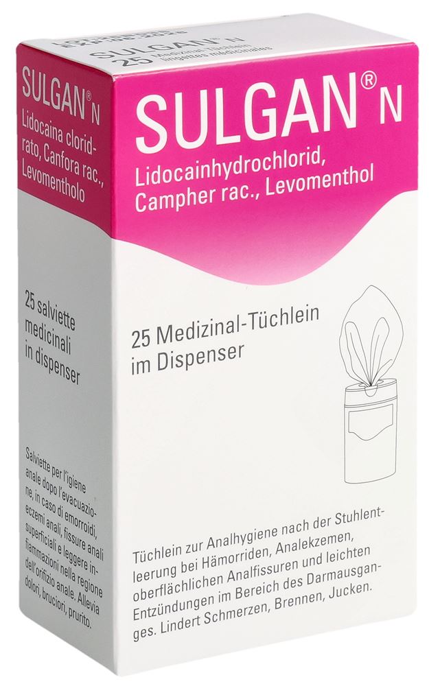 SULGAN lingettes médicinales