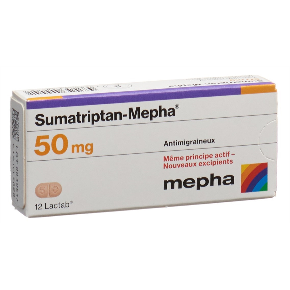 SUMATRIPTAN Mepha 50 mg, image 2 sur 2