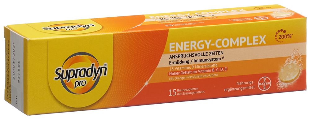 SUPRADYN pro energy-complex, 13 Vitamine,  9 Mineralstoffe. Für anspruchsvolle Zeiten