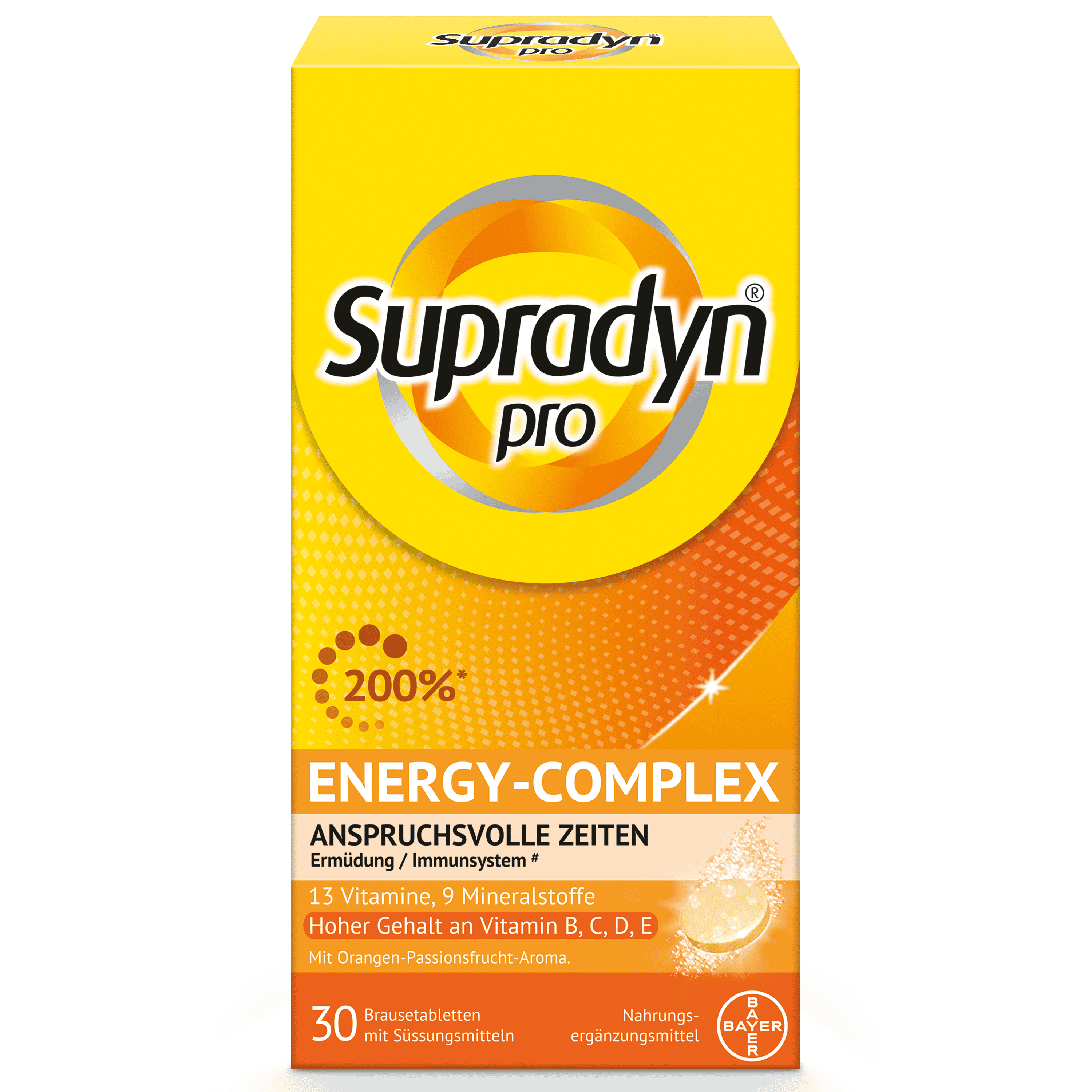 SUPRADYN pro energy-complex, 13 Vitamine,  9 Mineralstoffe. Für anspruchsvolle Zeiten