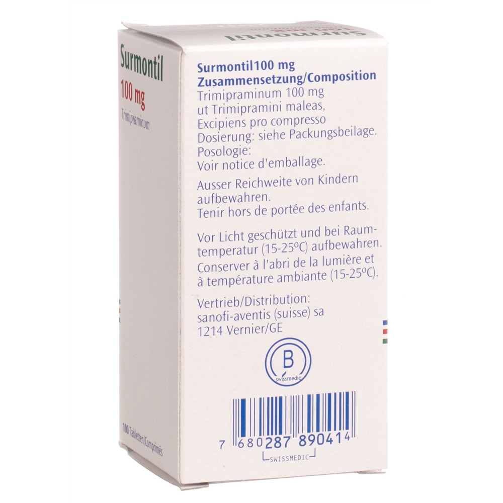 SURMONTIL cpr 100 mg bte 100 pce, image 2 sur 2