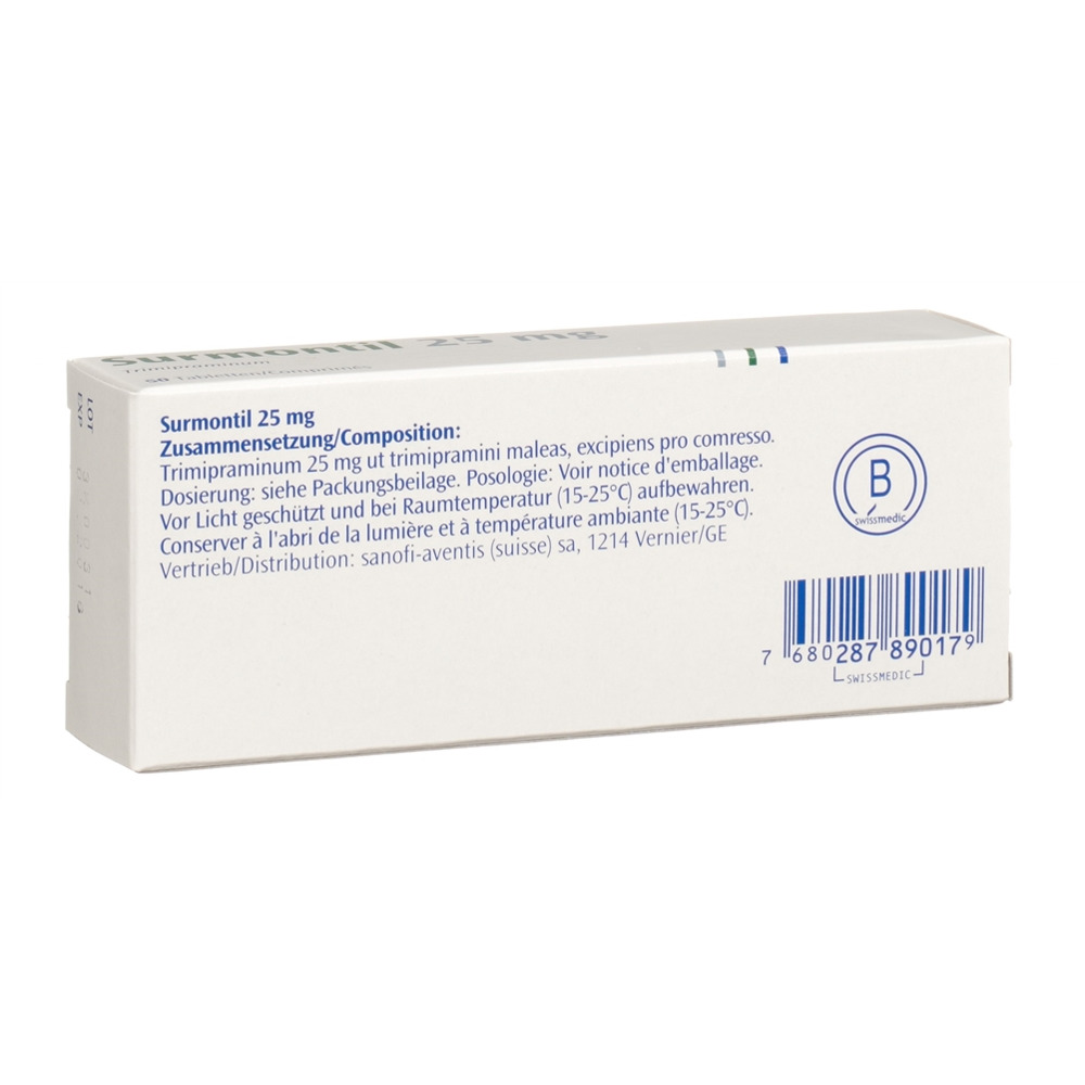 SURMONTIL cpr 25 mg blist 50 pce, image 2 sur 2