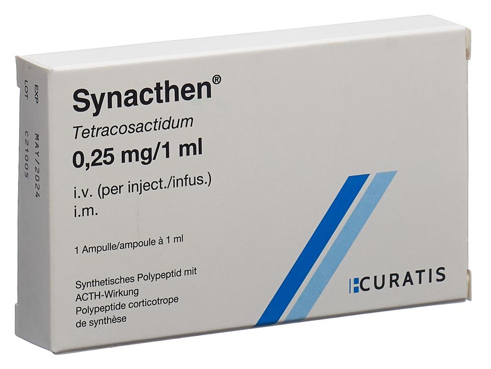 SYNACTHEN Inj Inf Präp 0.25 mg/ml i.m./i.v. Amp 1 ml, Hauptbild